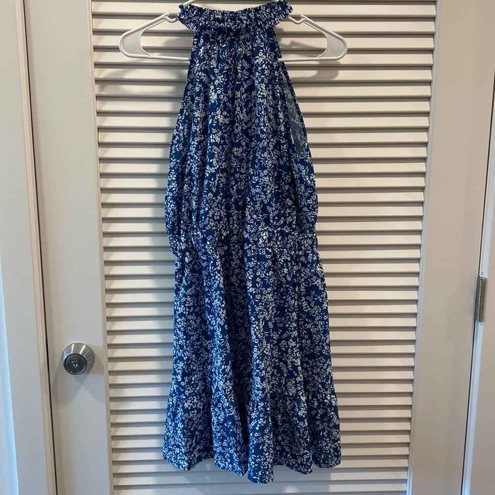 Chiffon Halter Ruffle Dress